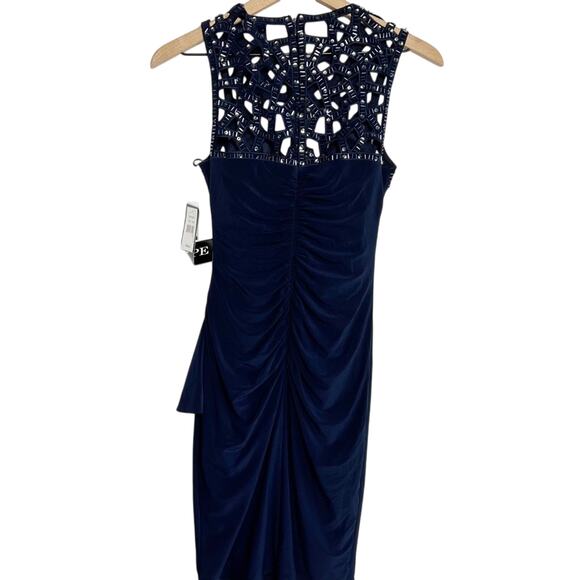 XSCAPE NAVY BLUE WOMEN GUEST DRESS SIZE 4 BRAND NEW WITH TAGS - Picture 2 of 7